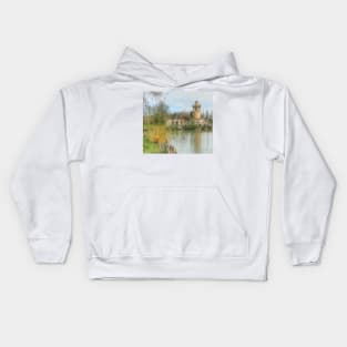 Marlborough Tower from across the lake Kids Hoodie